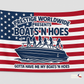 Boats N' Hoes Funny American Flag 3x5 Wall Decor Banner