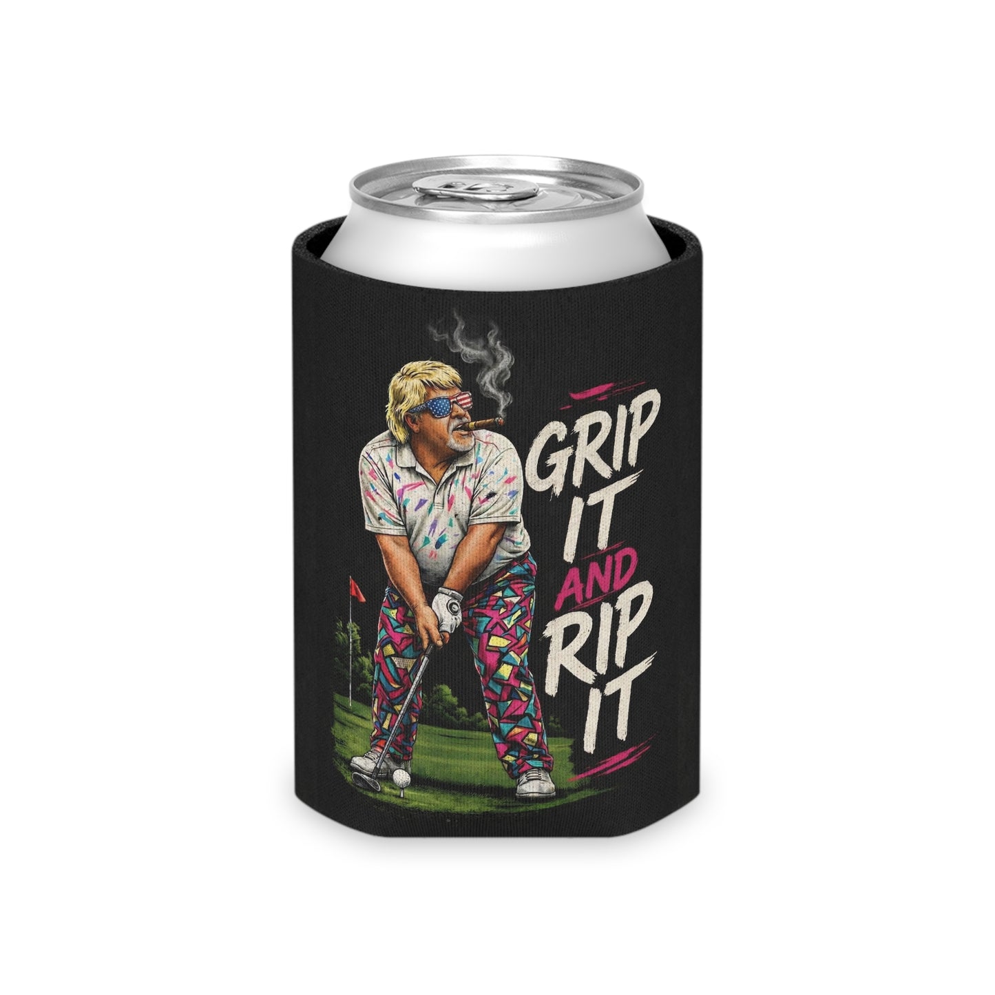 Grip It And Rip It Beer Can Sleeve Golf Beer Can Cooler Holder