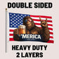 'Merica Bigfoot American Flag | Funny Patriotic Flag | Single or Double Sided | 3x5 & 12x18 Golf Cart Flag