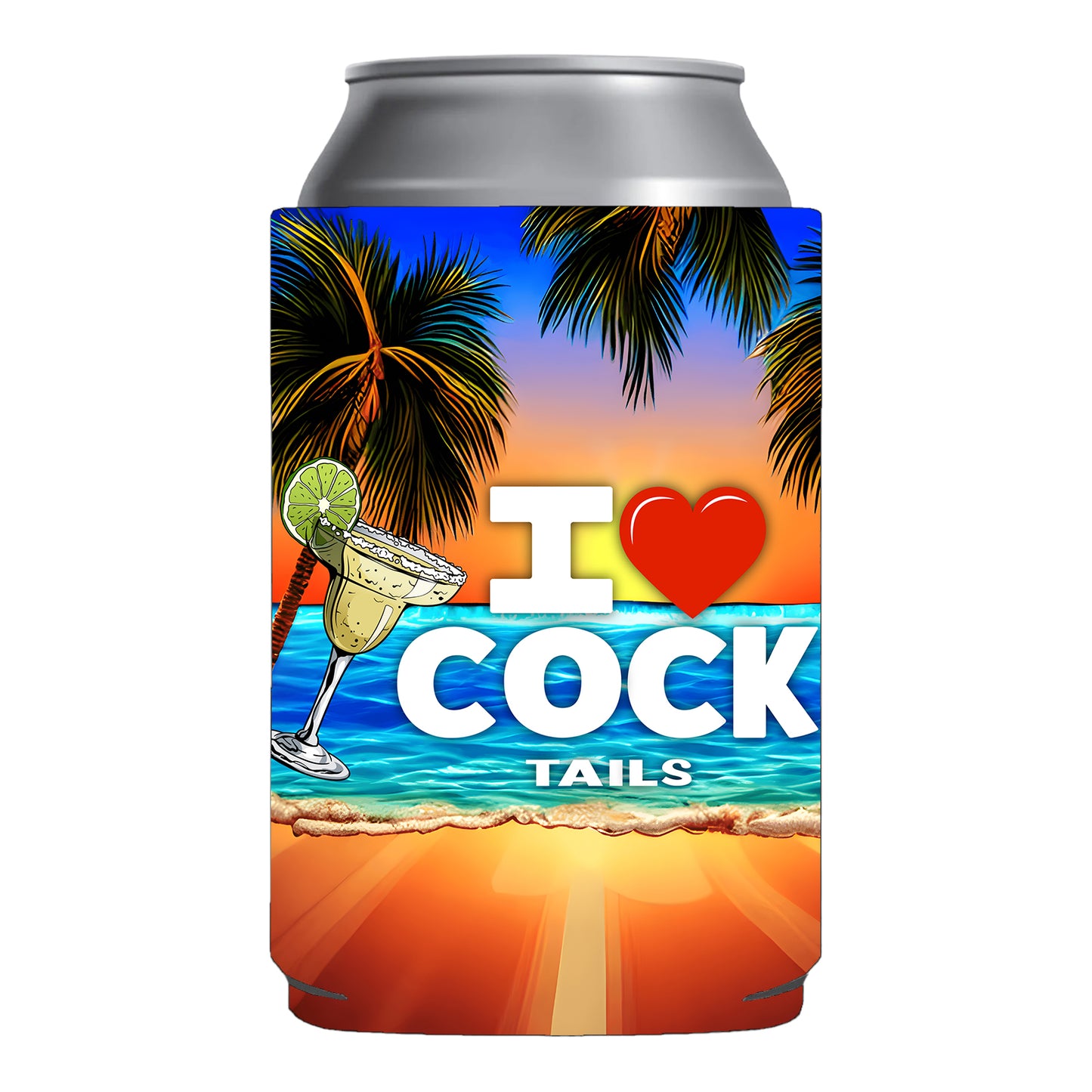 I Love Cocktails Funny Beer Can Cooler Holder Sleeve