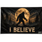 I Believe Bigfoot Flag | Sasquatch Moon Flag | 3x5 Camping & Cabin Flag