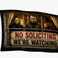 Funny No Soliciting Flag | We're Watching Halloween Flag | 3x5 Horror-Inspired Porch Decor