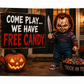 Come Play... We Have Free Candy Halloween Flag – Scary 3x5 Porch & Haunted House Decor