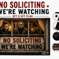 Funny No Soliciting Flag | We're Watching Halloween Flag | 3x5 Horror-Inspired Porch Decor