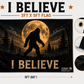 I Believe Bigfoot Flag | Sasquatch Moon Flag | 3x5 Camping & Cabin Flag