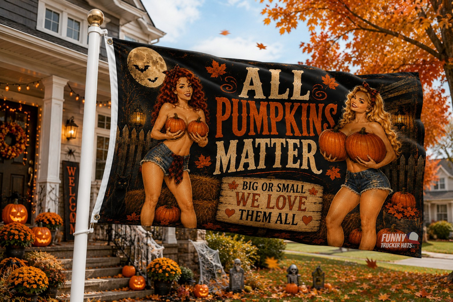 All Pumpkins Matter Halloween Flag | Funny 3x5 Fall Porch Flag