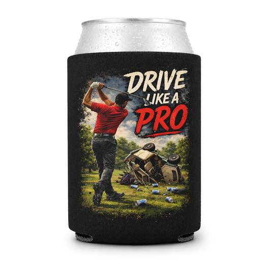 Drive Like A Pro Beer Can Sleeve Golf Beer Can Cooler Holder