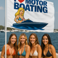I Love Motor Boating Flag 3x5 Wall Decor Funn wall Banner