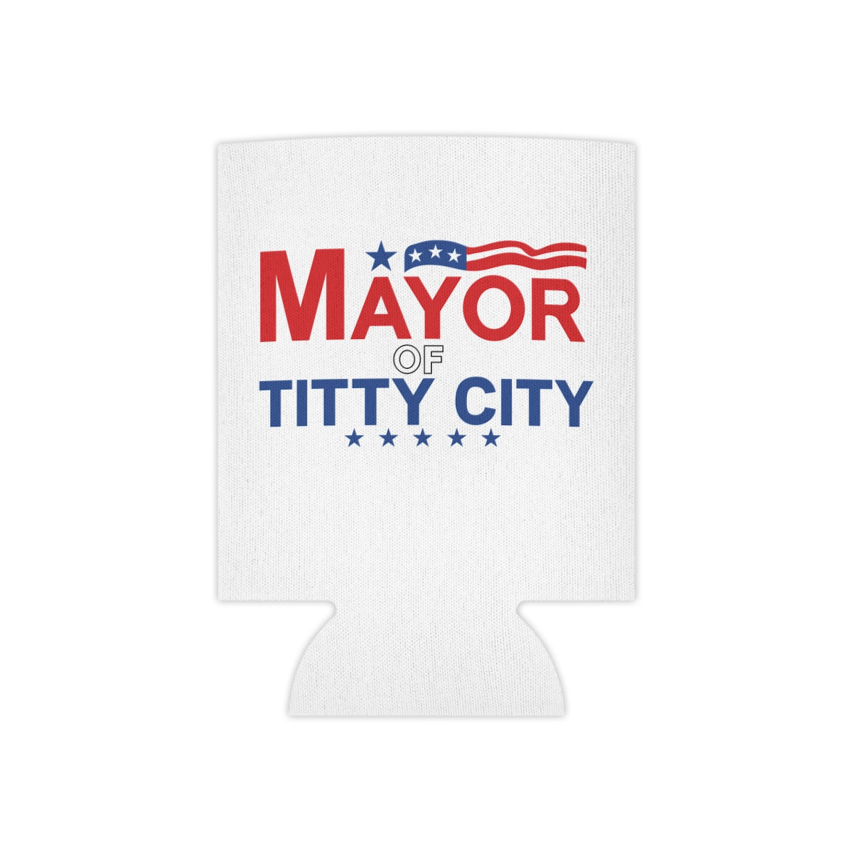 Mayor Of Titty City Funny Beer Can Cooler Holder Sleeve