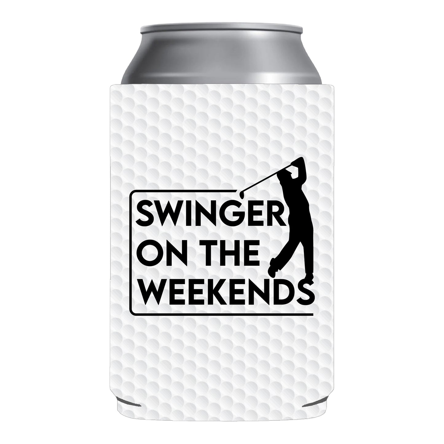 Swinger On The Weekends Golf Beer Can Sleeve Golf Beer Can Cooler Holder