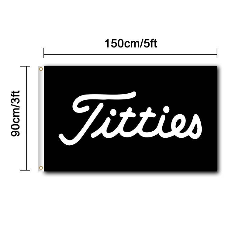 Titties Golf Flag 3x5 Wall Decor Banner