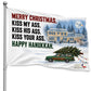 Merry Christmas Kiss My Ass Funny Christmas Flag – 3x5 Ft