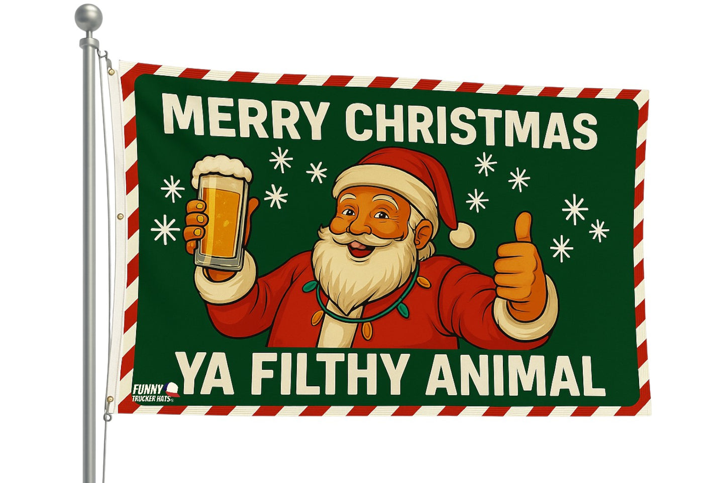 Merry Christmas Ya Filthy Animal Funny Flag 3x5 Wall Decor wall Banner