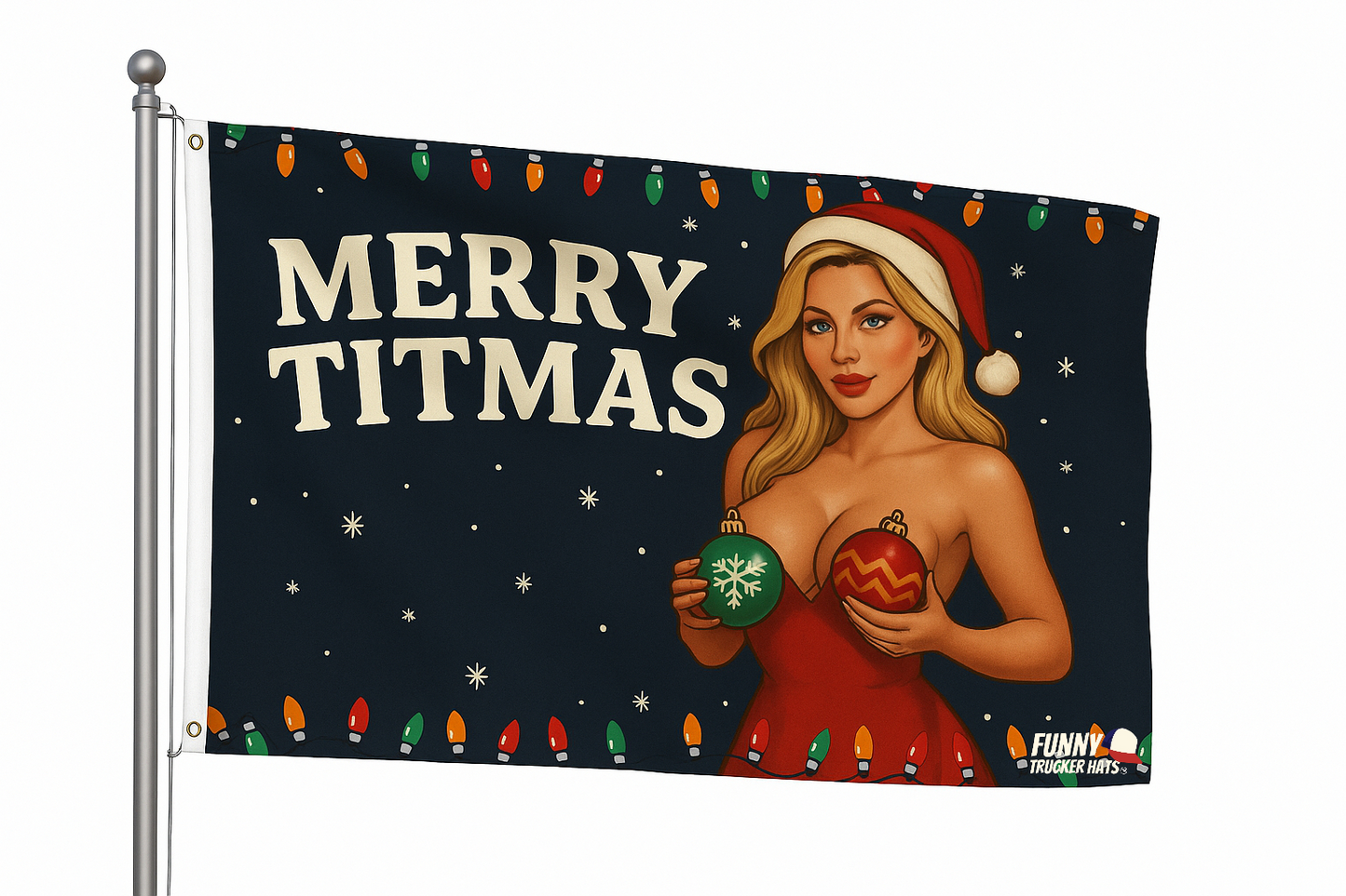 Merry Titmas Funny Christmas Flag 3x5 Wall Decor Funn wall Banner