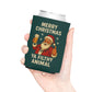 Merry Christmas Ya Filthy Animal Funny Beer Can Cooler Holder Sleeve