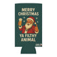 Merry Christmas Ya Filthy Animal Funny Beer Can Cooler Holder Sleeve