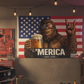 'Merica Bigfoot American Flag | Funny Patriotic Flag | Single or Double Sided | 3x5 & 12x18 Golf Cart Flag