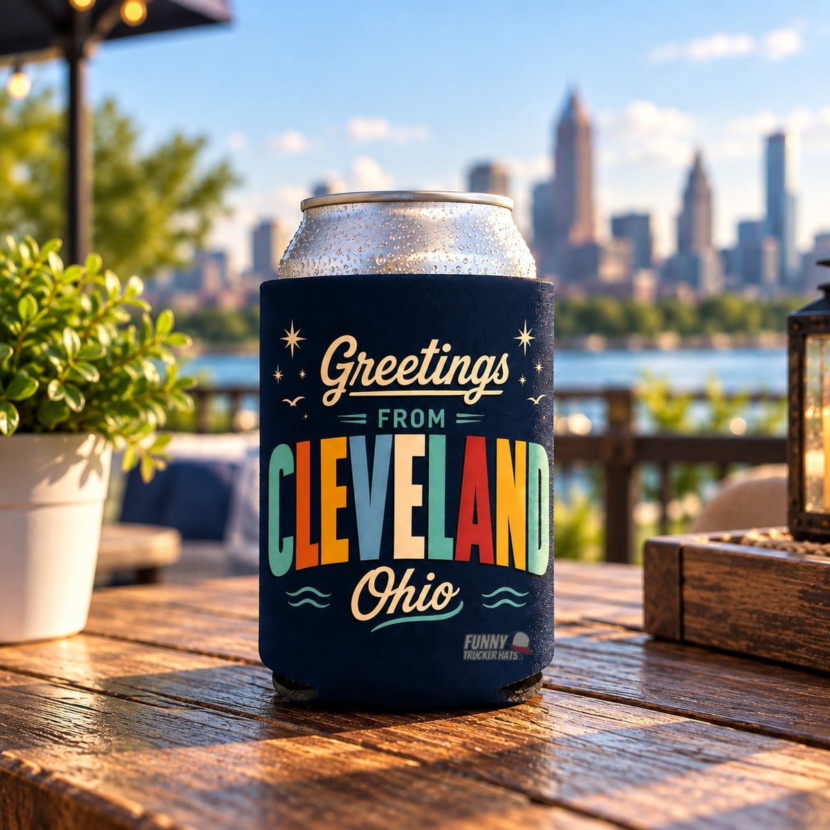 Greetings From Cleveland Ohio Can Cooler