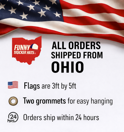 MERICA' Mullet Man Funny American Flag 3x5 Wall Decor Banner