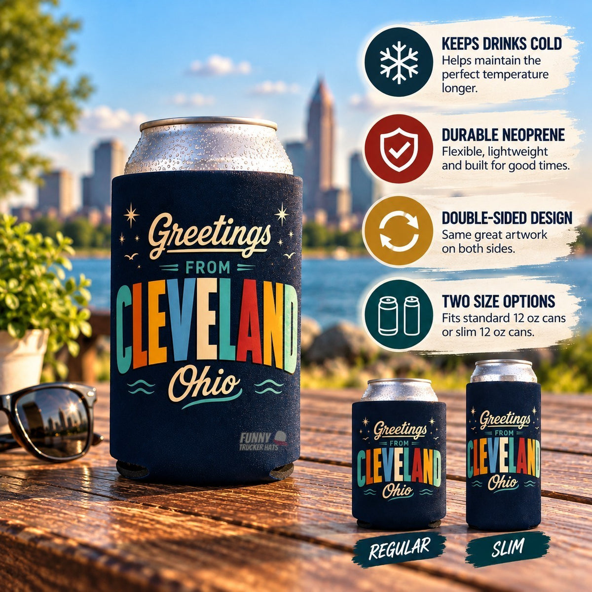 Greetings From Cleveland Ohio Can Cooler