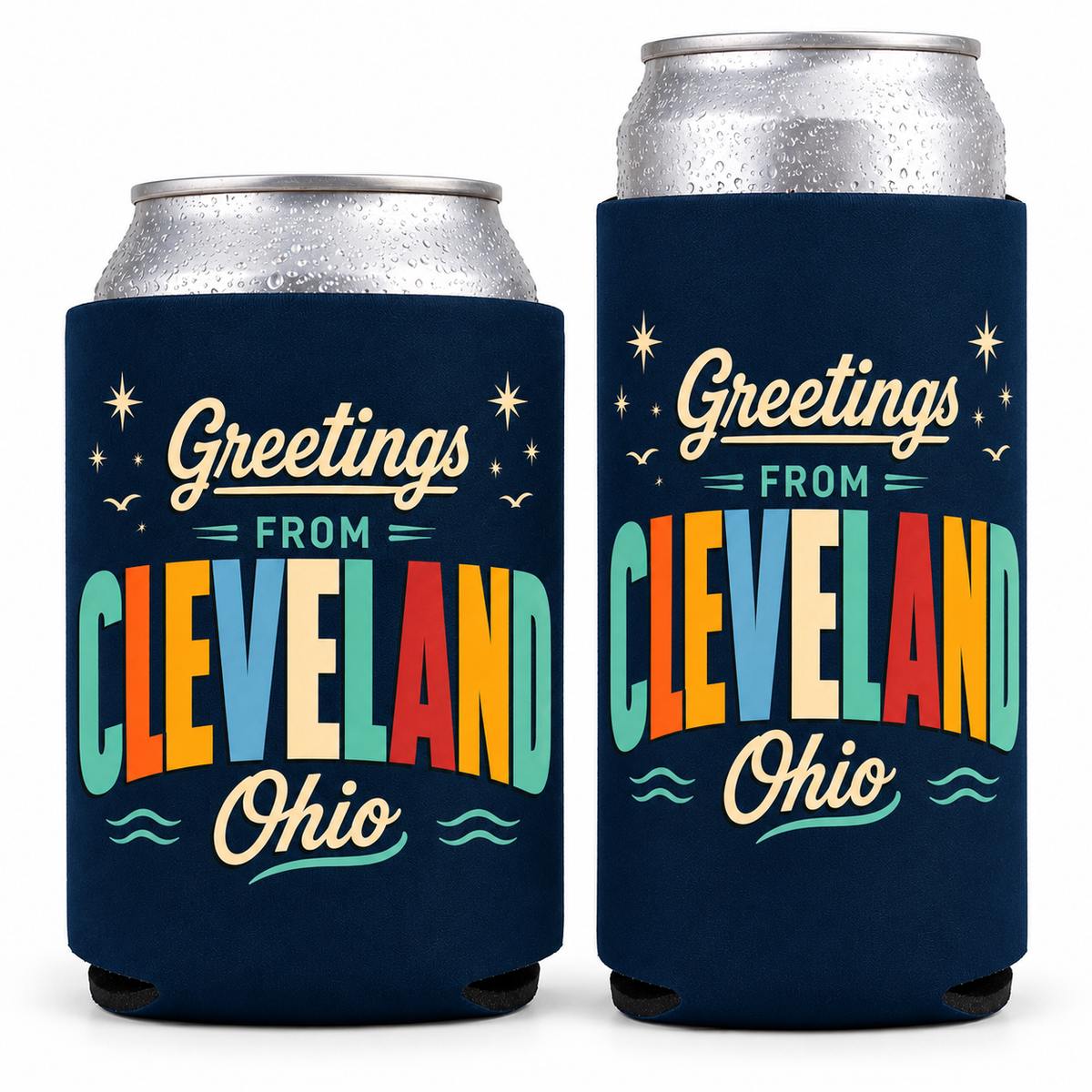 Greetings From Cleveland Ohio Can Cooler