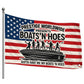 Boats N' Hoes Funny American Flag 3x5 Wall Decor Banner