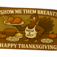 Show Me Them Breasts Funny Thankgsving Flag 3x5 Wall Decor wall Banner
