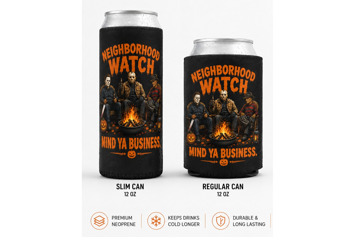 Neighborhood Watch Halloween Can Cooler