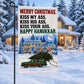 Merry Christmas Kiss My Ass Garden Flag – Double-Sided 12” × 18”