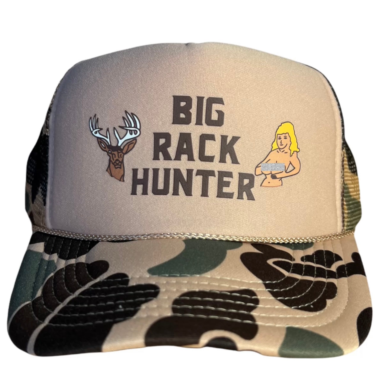 Big Rack Hunter Trucker Hat Funny Trucker Hat Camo