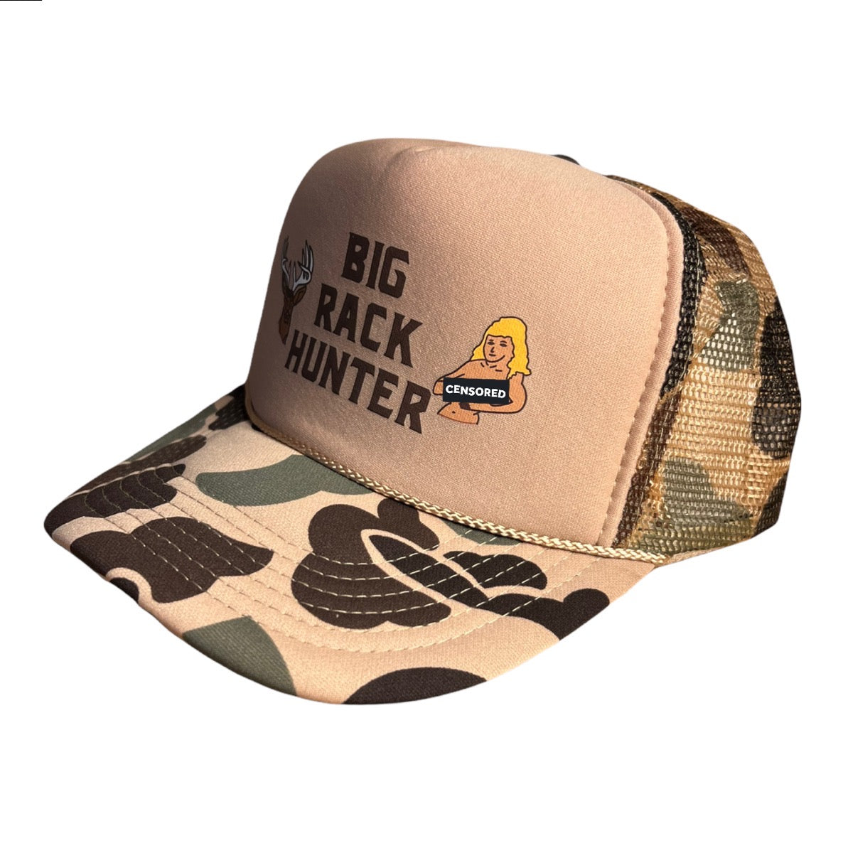 Big Rack Hunter Trucker Hat Funny Trucker Hat Camo