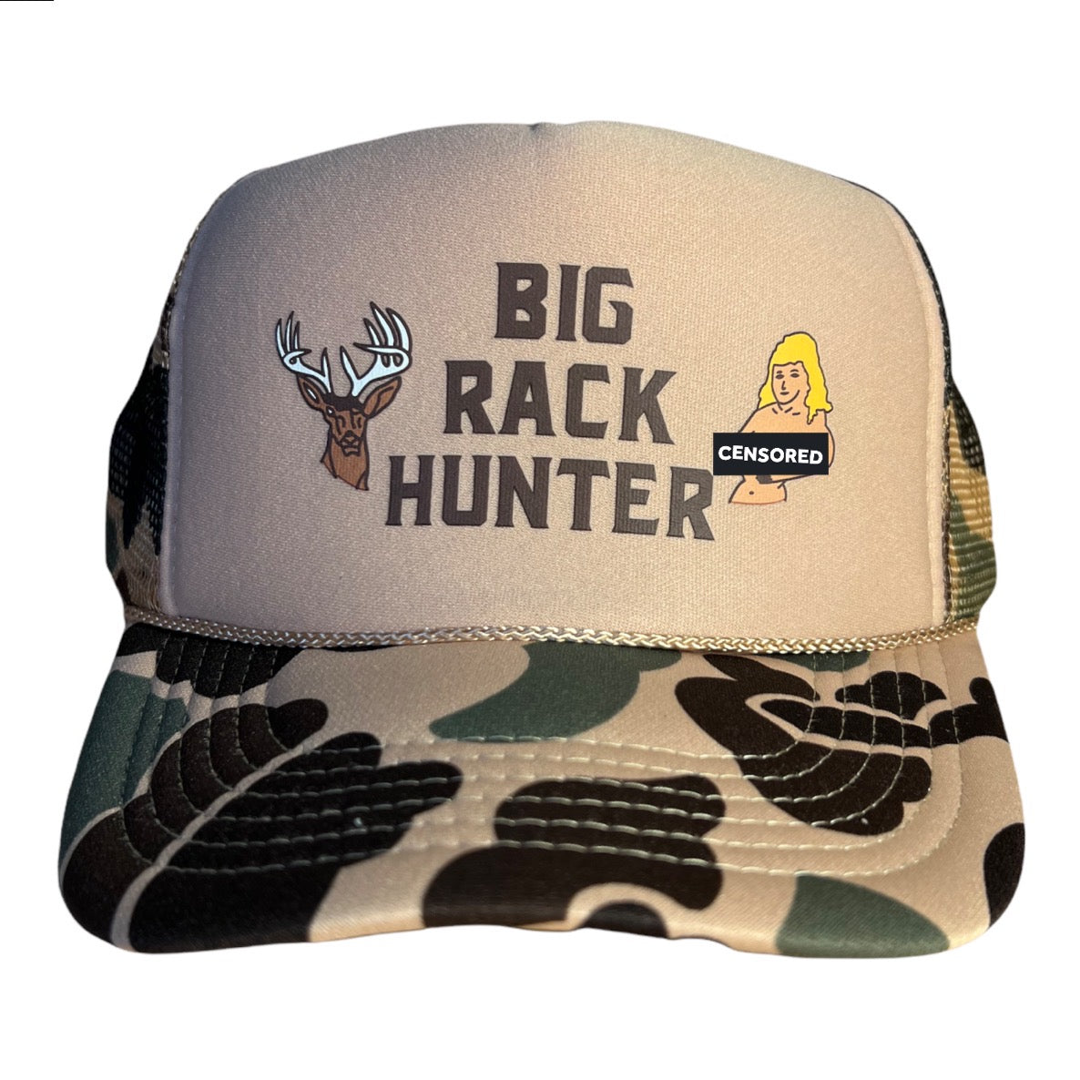 Big Rack Hunter Trucker Hat Funny Trucker Hat Camo
