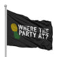 Where The Party At? Flag 3x5 Wall Decor Banner swingers party upside down pineapple