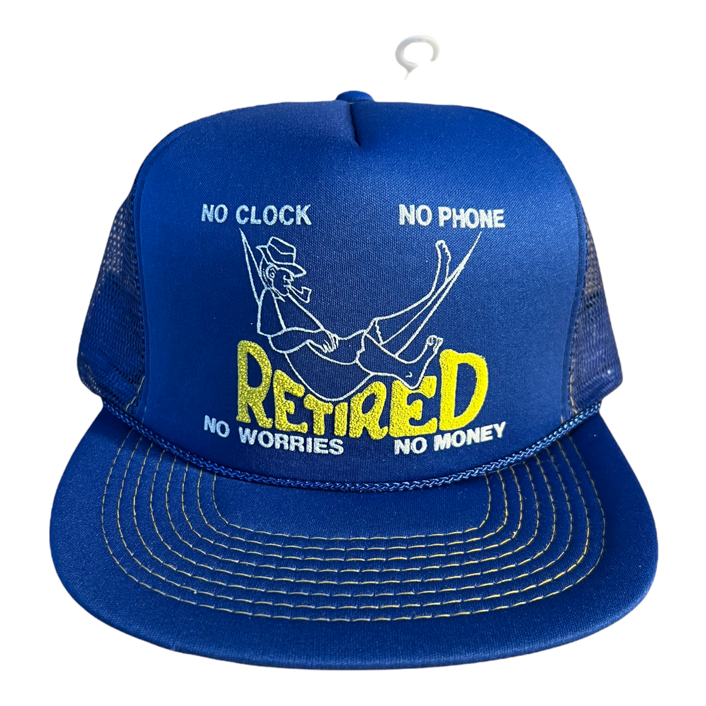 Retired Trucker Hat Funny Trucker Hat Blue