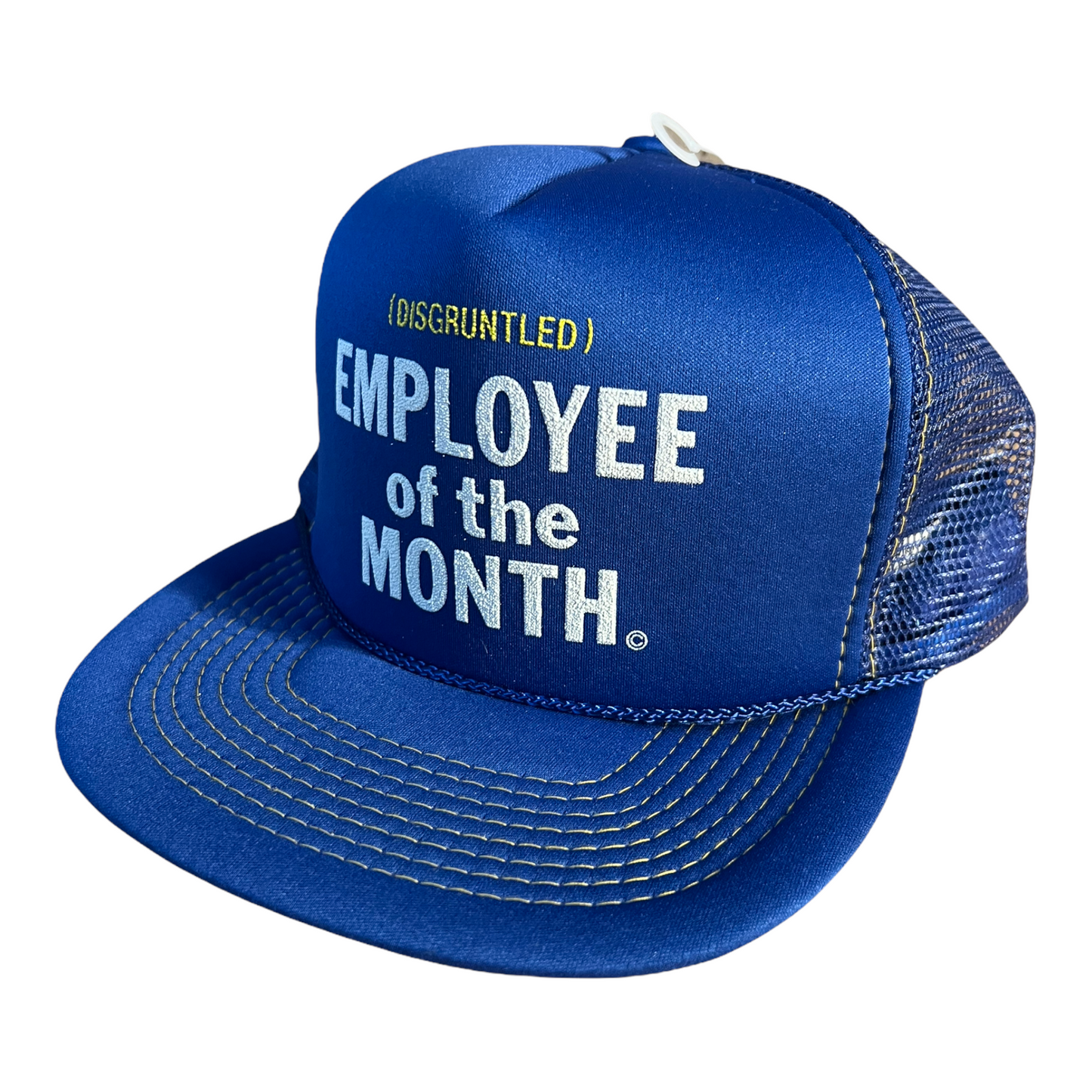 Employee Of The Month Disgruntled Trucker Hat Funny Trucker Hat Blue