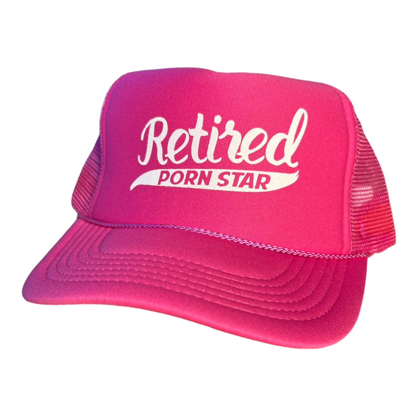 Retired Porn Star Trucker Hat Funny Trucker Hat Pink