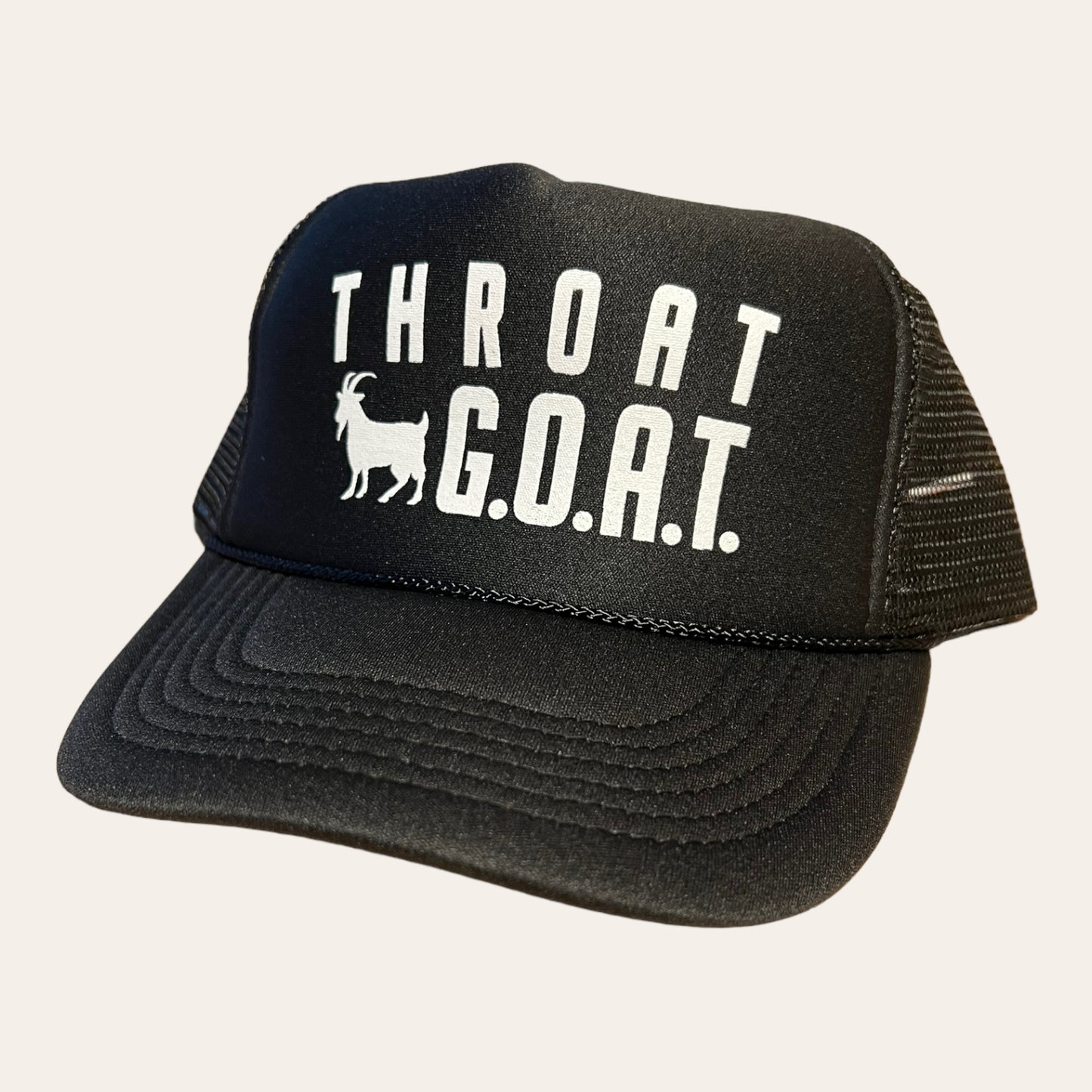 Throat GOAT Trucker Hat Funny Trucker Hat Black