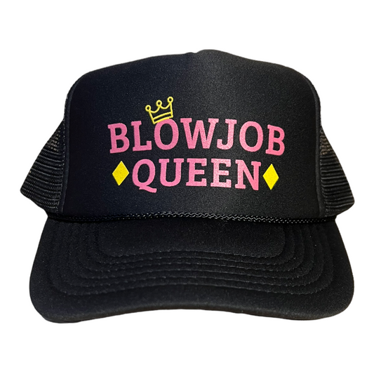 Blowjob Queen Trucker Hat Funny Trucker Hat Black