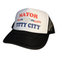 Mayor Of Titty City Hat Trucker Hat Funny Trucker Hat Black/White