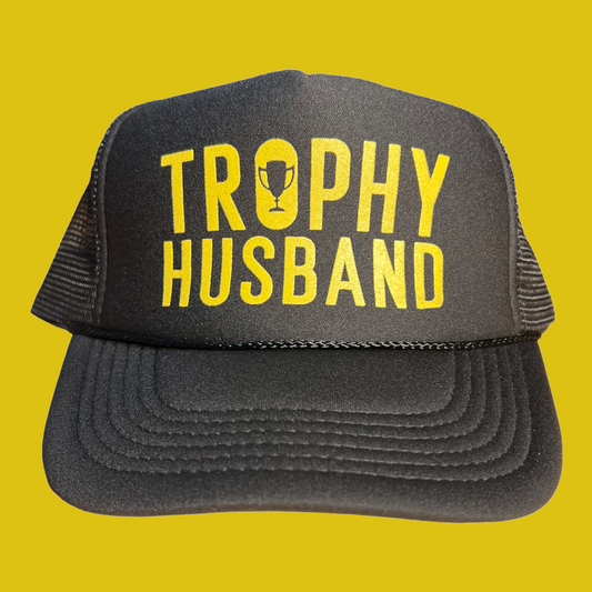 Trophy Husband Trucker Hat Funny Trucker Hat Black