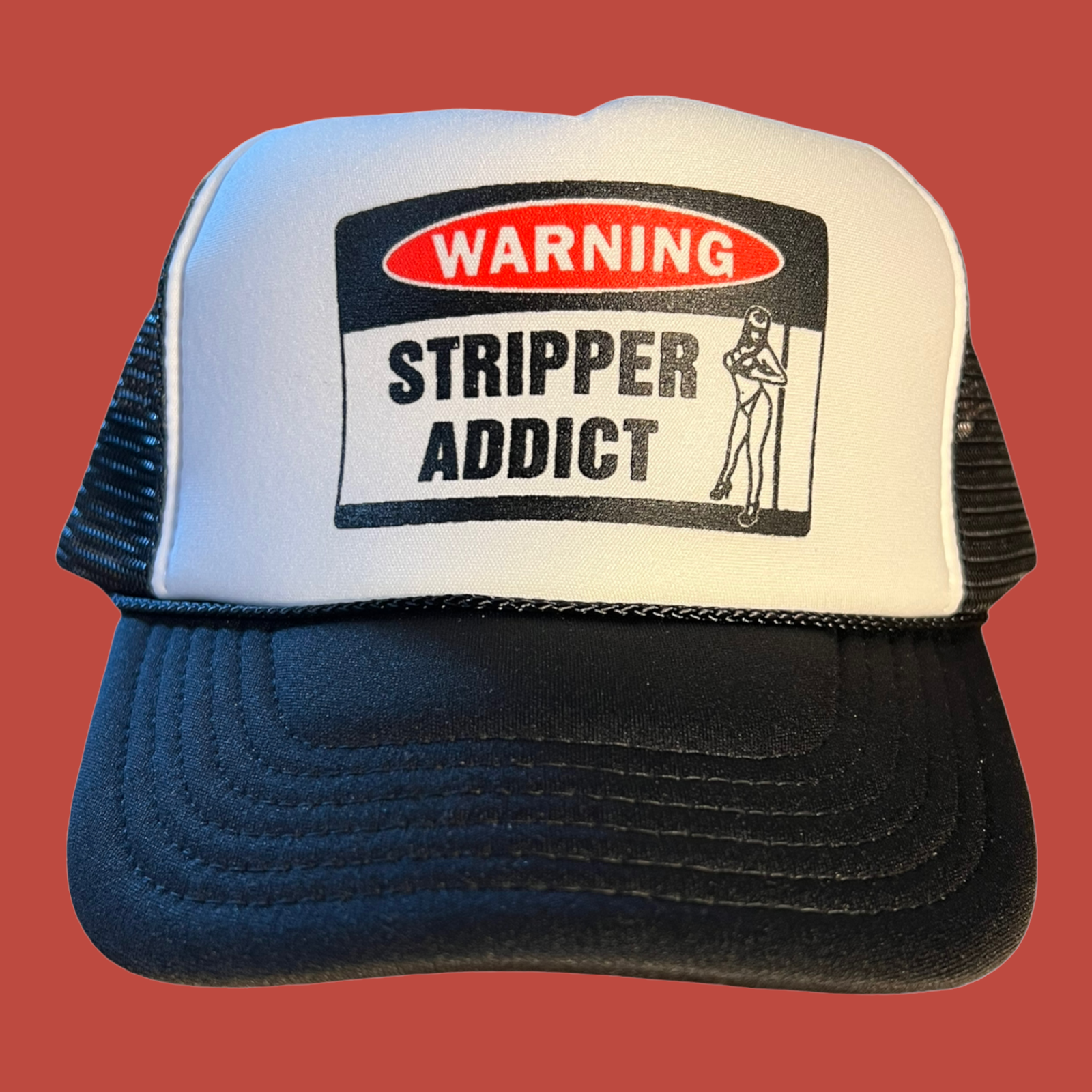 Funny Trucker Hat Stripper Addict Snapback Hat mens humor novelty