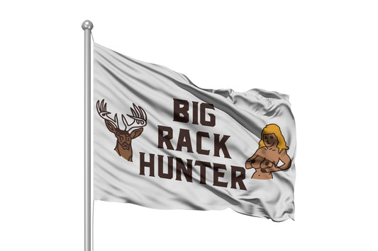 Big Rack Hunter 3x5 Wall Decor Banner Hunting Flag