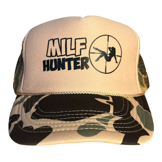 MILF Hunter Trucker Hat Funny Trucker Hat Camo