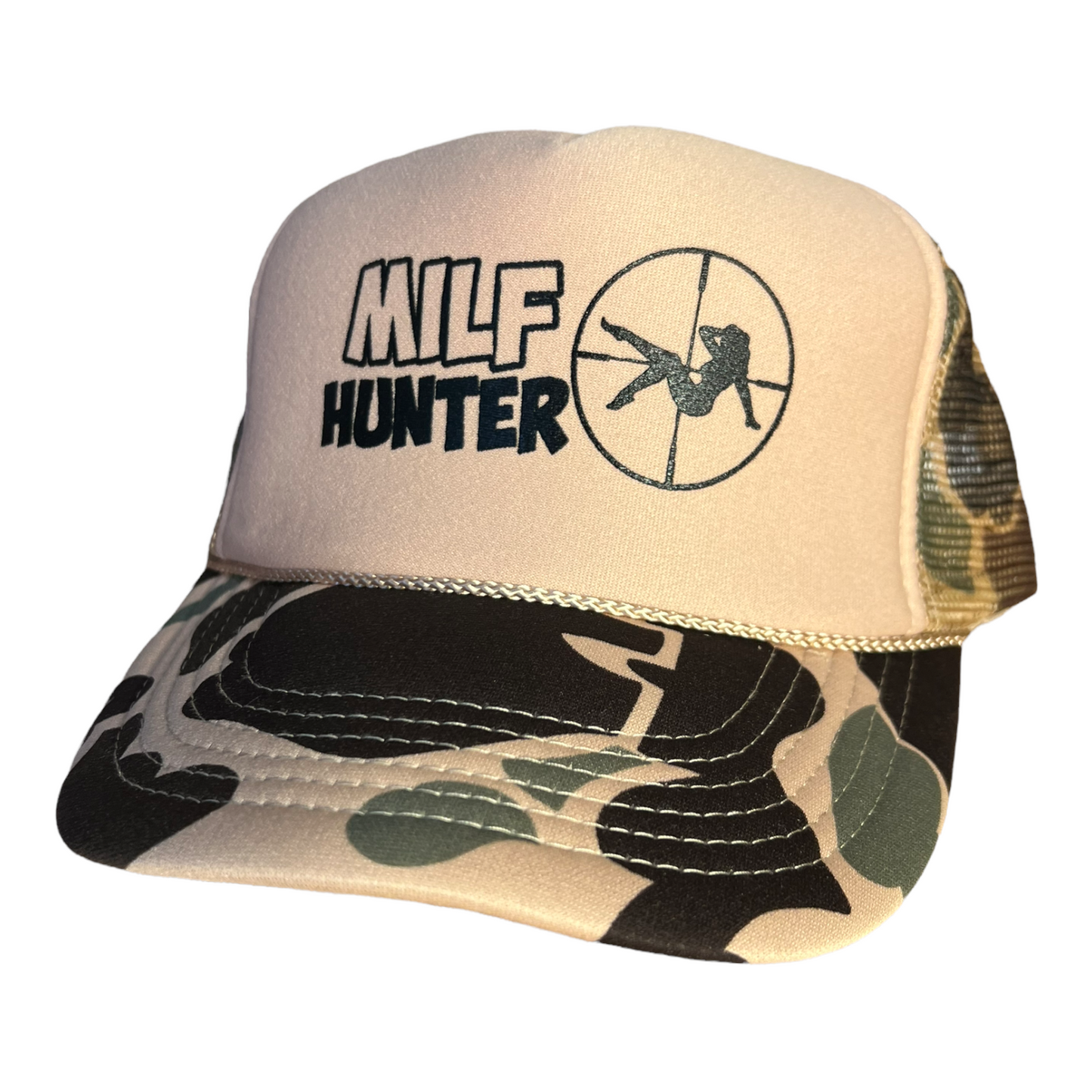 MILF Hunter Trucker Hat Funny Trucker Hat Camo