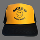 Smile If You/re Horny Trucker Hat Funny Trucker Hat Black/White